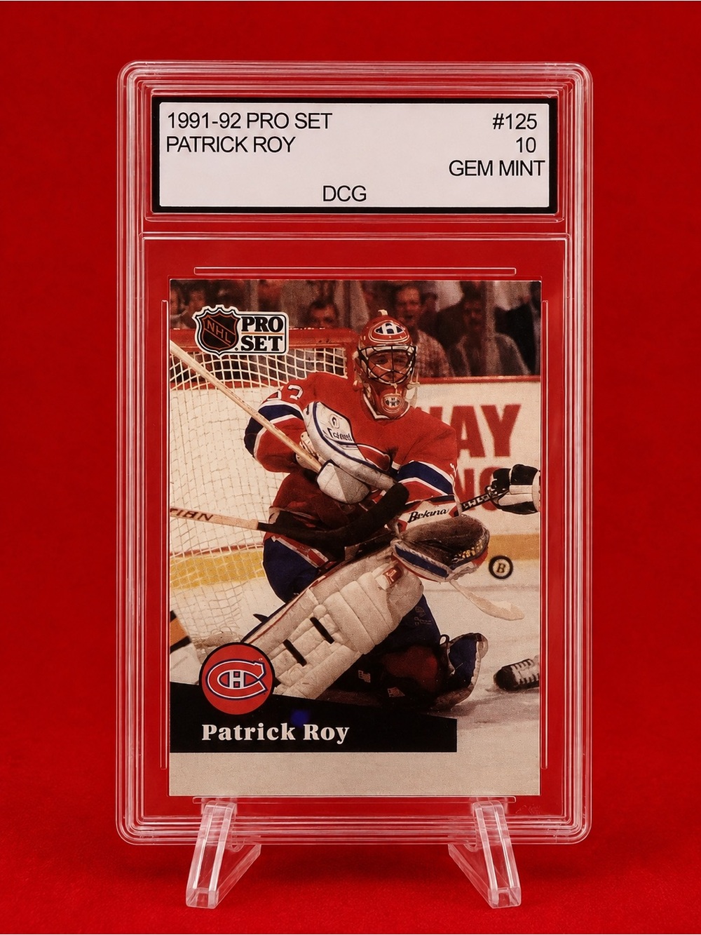 1991 Pro Set Patrick Roy Hockey Card -DCG 10 Gem Mint